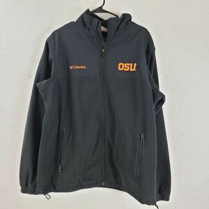 Columbia Mens Black Oregon Beavers jacket. Wind Breaker Jacket Size XL‎